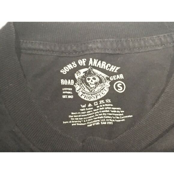 Sons of Anarchy SOA Skull Cross Machine Guns Swords TShirt Tee T Shirt Small - Picture 4 of 4